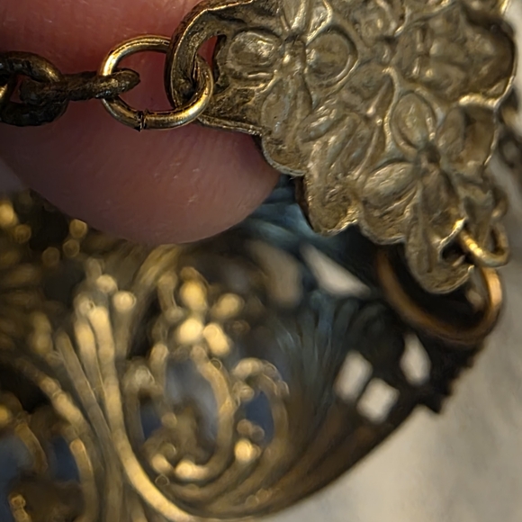 COPY - Antique VRare Rare x3 cameos Slave Bracelet Marked Numerous Places 925 - Picture 4 of 15